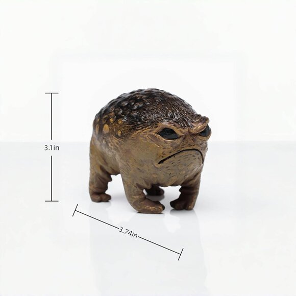 Grumpy Frog Toad Statue Ugly Angry Outdoor Garden Yard Fun Home Office Decor - Picture 6 of 8